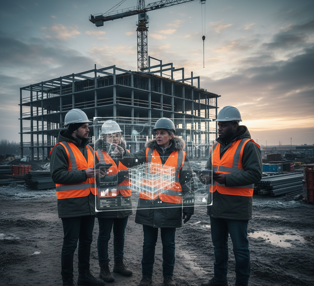 SPACE CAPTURE teammates strategizing in a mission control-style space